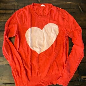 J. Crew Factory Valentine’s heart sweater